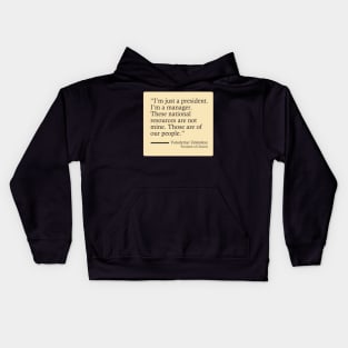 President of Ukraine's Wise Words Kids Hoodie